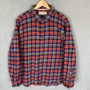 The Normal Brand Shirt Mens XXL Plaid Long‎ Sleeve Button Up Flannel Cotton